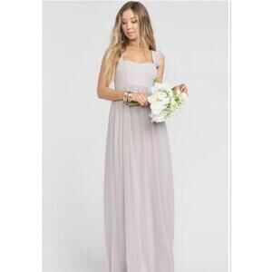 20) Women's Show Me Your Mumu June Maxi XS Grey Ruffle Strap Dress NWT